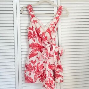 Floral orange romper